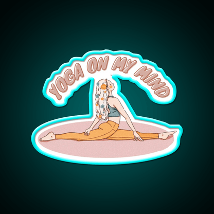 Yoga On My Mind Yoga Led Neon Sign For Wellness Space Wall Sign Rgb Color - Shineneon
