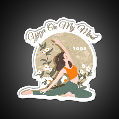 Yoga On My Mind Yoga Led Neon Sign For Wellness Space Yoga Studio Rgb Color