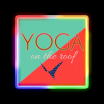 Yoga On The Roog Yoga Led Neon Sign For Wellness Space Rgb Color