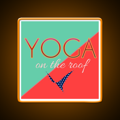Yoga On The Roog Yoga Led Neon Sign For Wellness Space Rgb Color