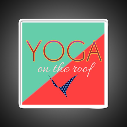 Yoga On The Roog Yoga Led Neon Sign For Wellness Space Rgb Color