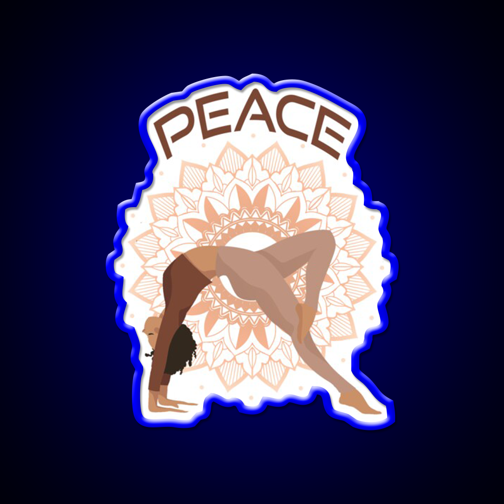 Yoga Peace Yoga Led Neon Sign For Wellness Space Rgb Color