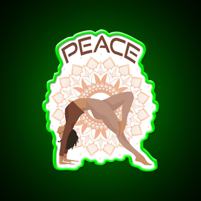 Yoga Peace Yoga Led Neon Sign For Wellness Space Rgb Color
