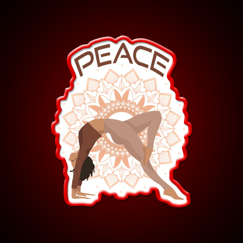 Yoga Peace Yoga Led Neon Sign For Wellness Space Rgb Color - Shineneon