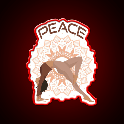 Yoga Peace Yoga Led Neon Sign For Wellness Space Rgb Color - Shineneon