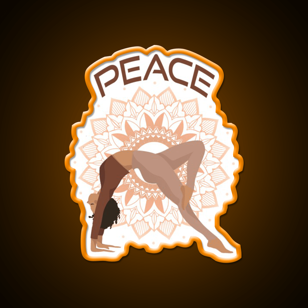 Yoga Peace Yoga Led Neon Sign For Wellness Space Rgb Color - Shineneon