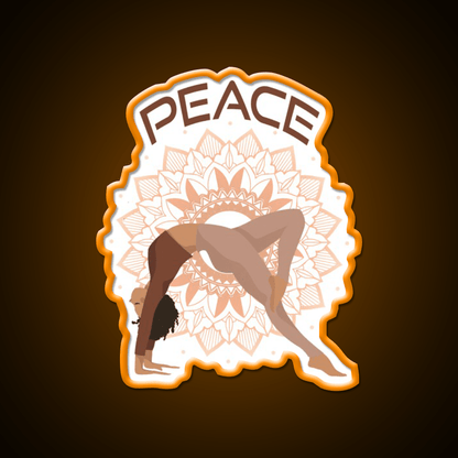 Yoga Peace Yoga Led Neon Sign For Wellness Space Rgb Color - Shineneon