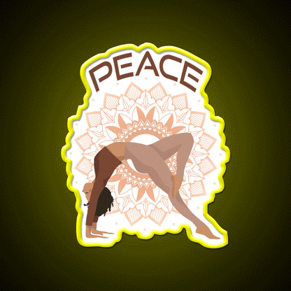 Yoga Peace Yoga Led Neon Sign For Wellness Space Rgb Color