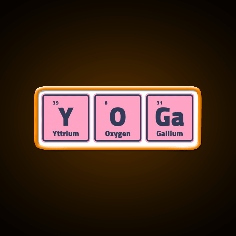 Yoga Periodic Table Elements Yoga Led Neon Sign For Wellness Space Rgb Color - Shineneon