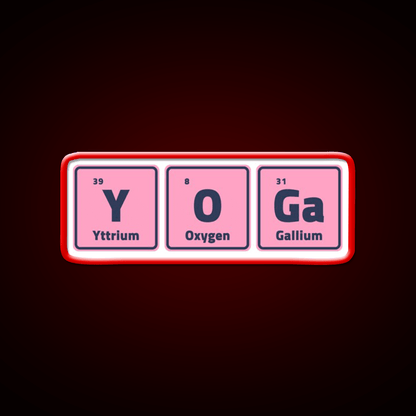 Yoga Periodic Table Elements Yoga Led Neon Sign For Wellness Space Rgb Color - Shineneon