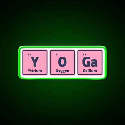 Yoga Periodic Table Elements Yoga Led Neon Sign For Wellness Space Rgb Color - Shineneon