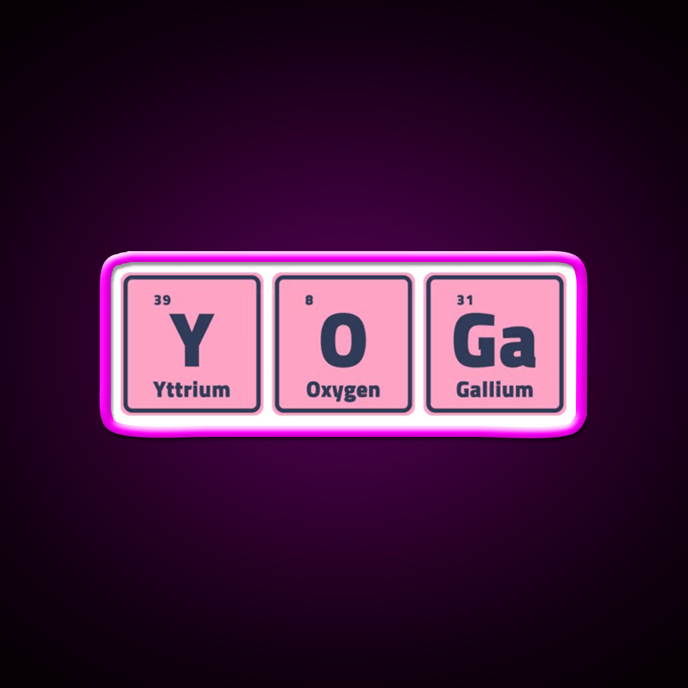Yoga Periodic Table Elements Yoga Led Neon Sign For Wellness Space Rgb Color - Shineneon