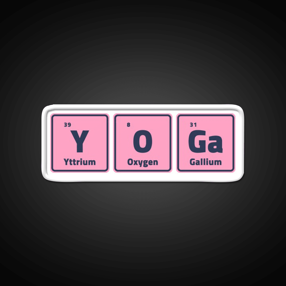 Yoga Periodic Table Elements Yoga Led Neon Sign For Wellness Space Rgb Color - Shineneon