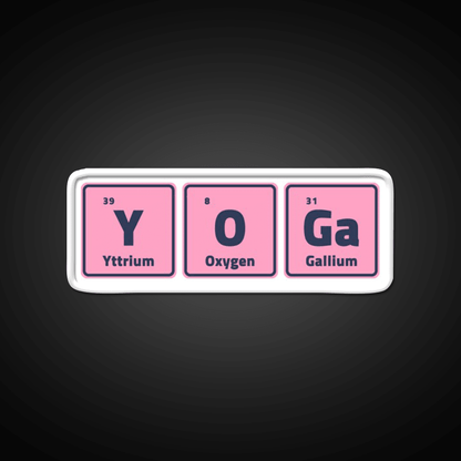 Yoga Periodic Table Elements Yoga Led Neon Sign For Wellness Space Rgb Color - Shineneon