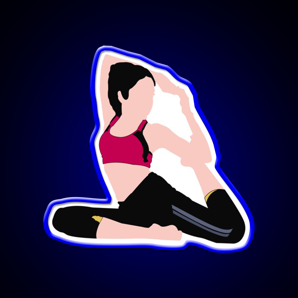 Yoga Pose Artwork Yoga Led Neon Sign For Wellness Space Rgb Color