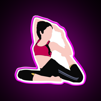 Yoga Pose Artwork Yoga Led Neon Sign For Wellness Space Rgb Color