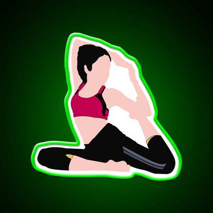Yoga Pose Artwork Yoga Led Neon Sign For Wellness Space Rgb Color - Shineneon