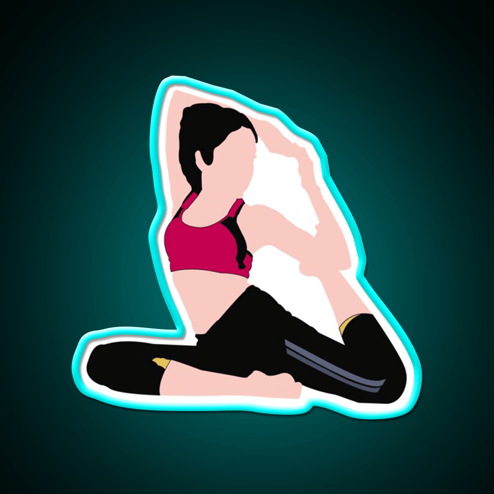 Yoga Pose Artwork Yoga Led Neon Sign For Wellness Space Rgb Color - Shineneon