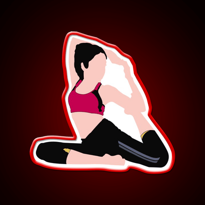 Yoga Pose Artwork Yoga Led Neon Sign For Wellness Space Rgb Color - Shineneon