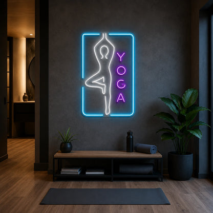 Yoga Pose LED Neon Sign - 04 Size Image