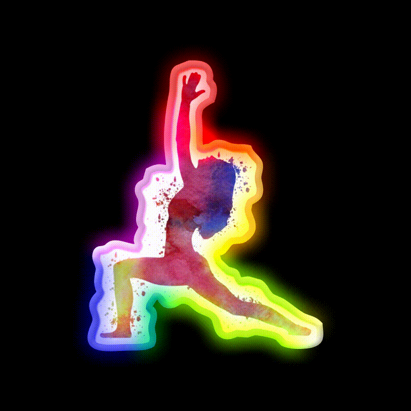Yoga Pose Yoga Led Neon Sign For Wellness Space Rgb Color