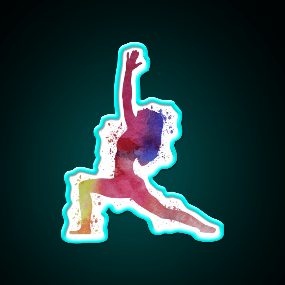 Yoga Pose Yoga Led Neon Sign For Wellness Space Rgb Color - Shineneon