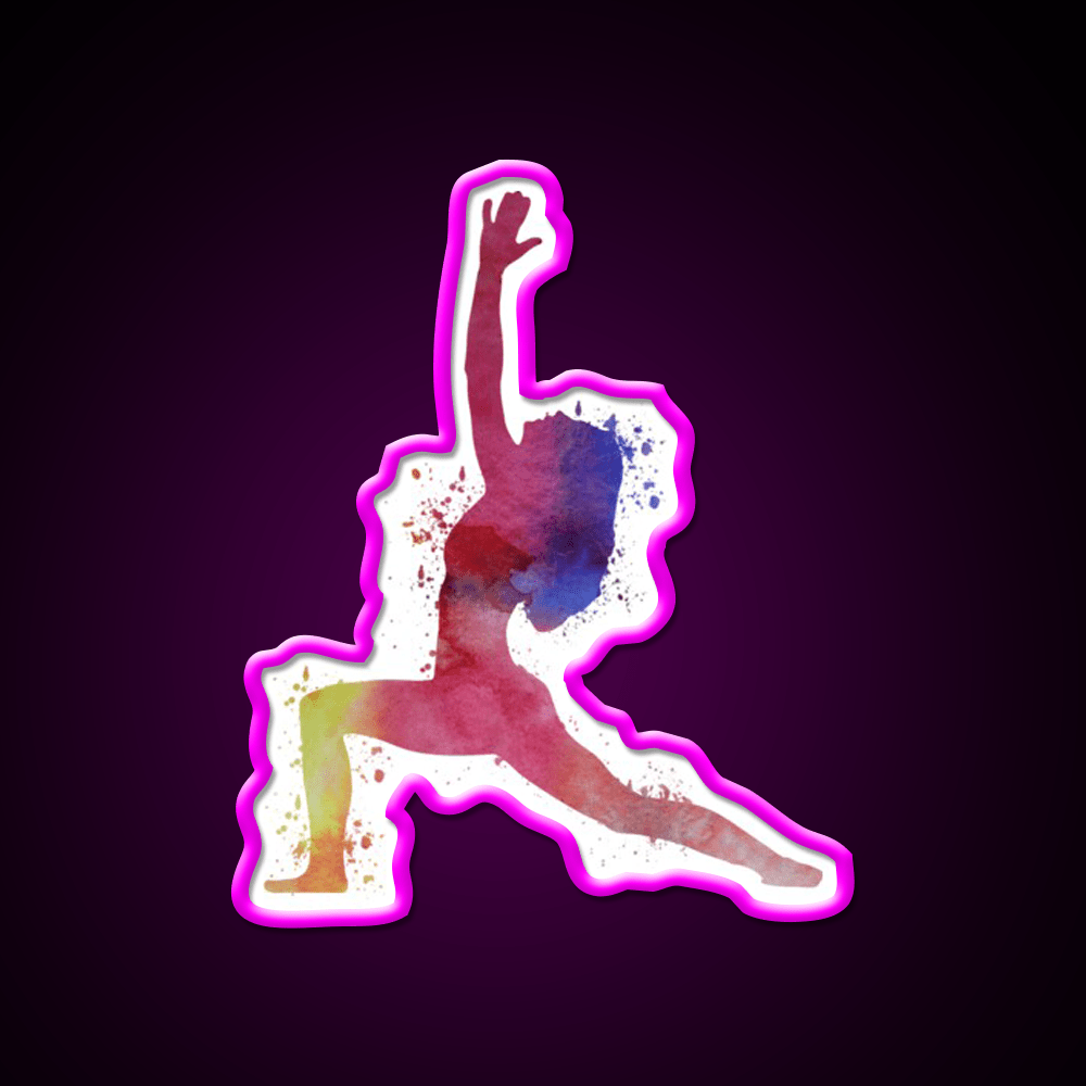 Yoga Pose Yoga Led Neon Sign For Wellness Space Rgb Color - Shineneon
