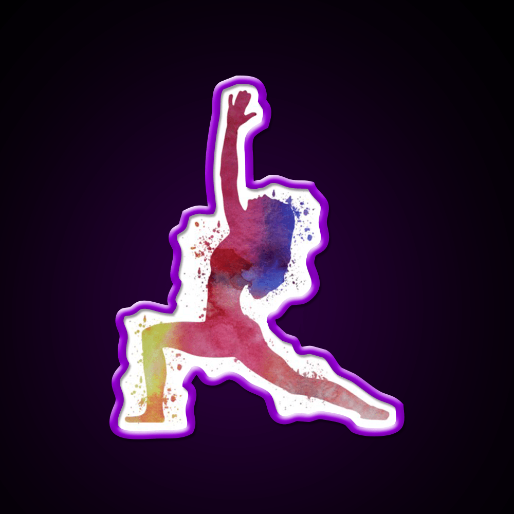 Yoga Pose Yoga Led Neon Sign For Wellness Space Rgb Color - Shineneon