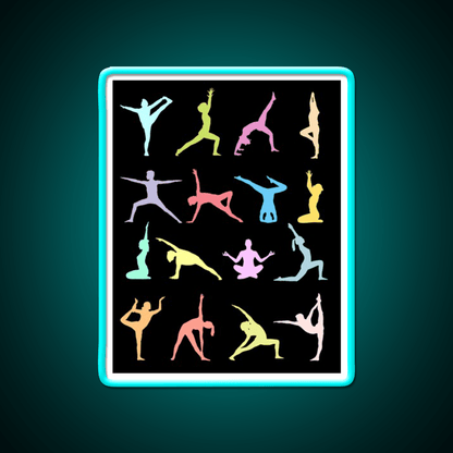 Yoga Poses Yoga Led Neon Sign For Wellness Space Rgb Color - Shineneon