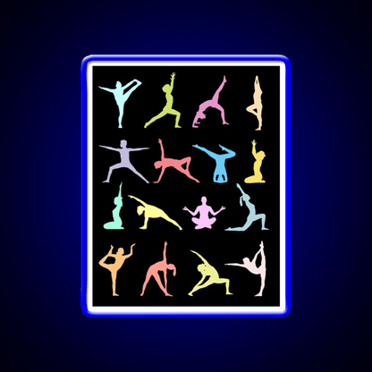 Yoga Poses Yoga Led Neon Sign For Wellness Space Rgb Color - Shineneon