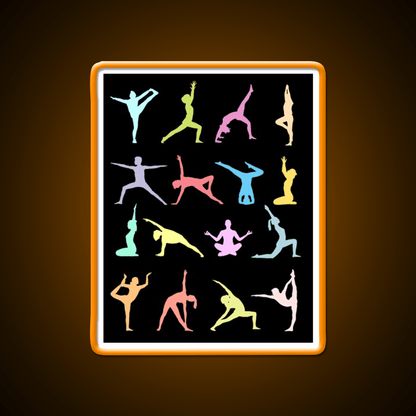 Yoga Poses Yoga Led Neon Sign For Wellness Space Rgb Color - Shineneon