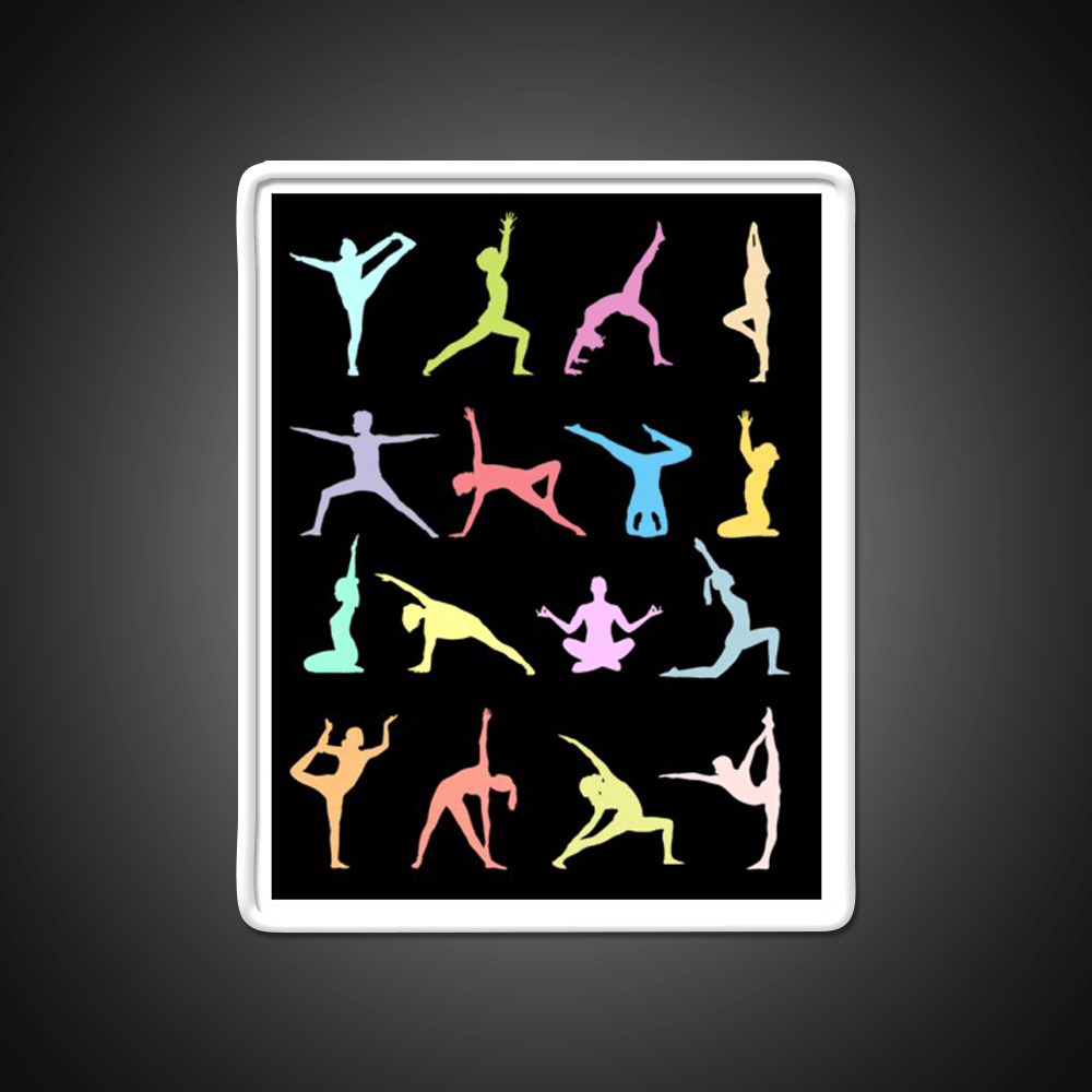 Yoga Poses Yoga Led Neon Sign For Wellness Space Rgb Color - Shineneon