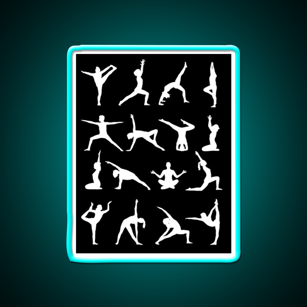 Yoga Poses Yoga Led Neon Sign For Wellness Space Yoga Studio Rgb Color