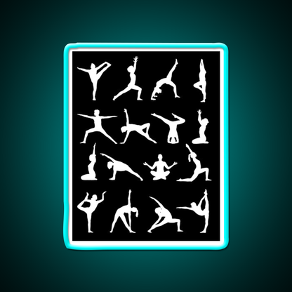 Yoga Poses Yoga Led Neon Sign For Wellness Space Yoga Studio Rgb Color