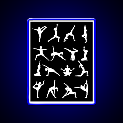 Yoga Poses Yoga Led Neon Sign For Wellness Space Yoga Studio Rgb Color
