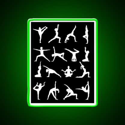 Yoga Poses Yoga Led Neon Sign For Wellness Space Yoga Studio Rgb Color