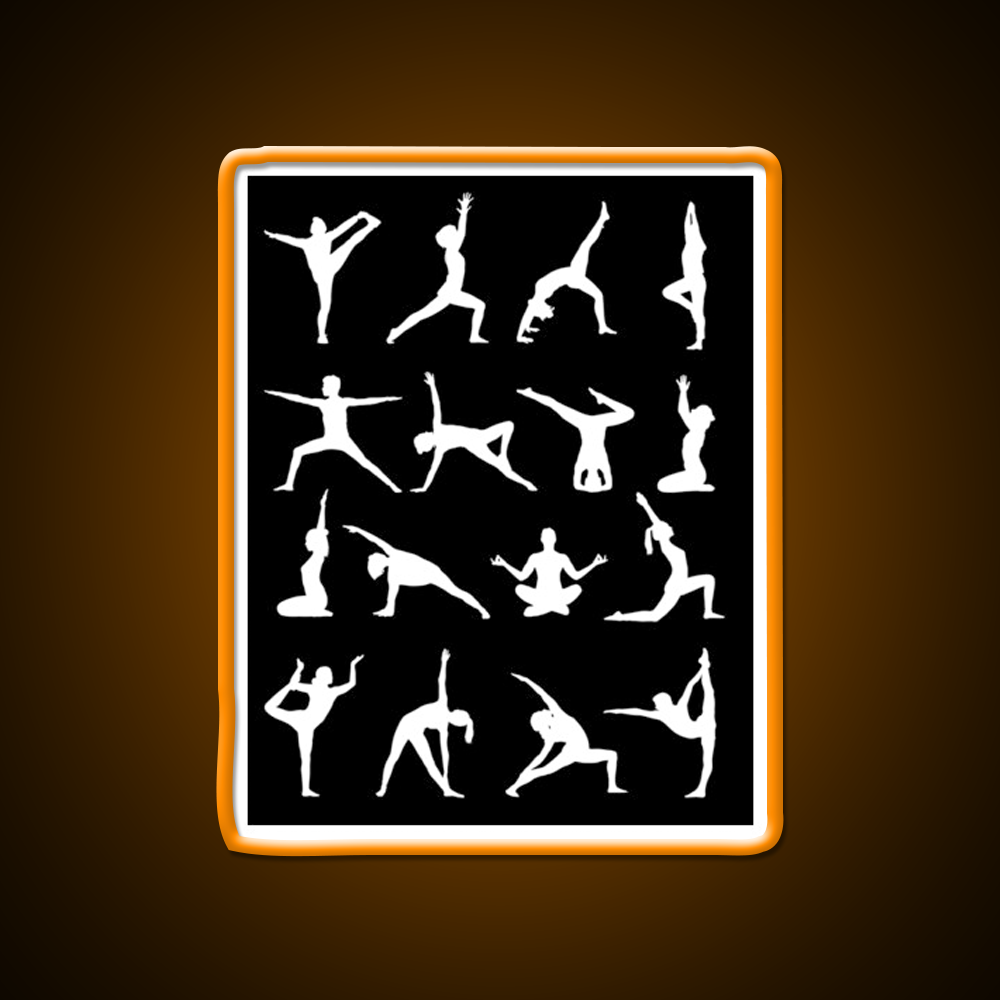 Yoga Poses Yoga Led Neon Sign For Wellness Space Yoga Studio Rgb Color