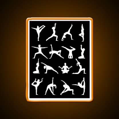 Yoga Poses Yoga Led Neon Sign For Wellness Space Yoga Studio Rgb Color