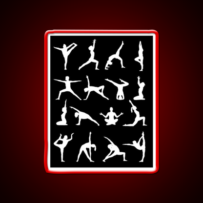 Yoga Poses Yoga Led Neon Sign For Wellness Space Yoga Studio Rgb Color