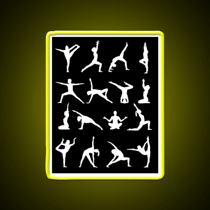 Yoga Poses Yoga Led Neon Sign For Wellness Space Yoga Studio Rgb Color - Shineneon