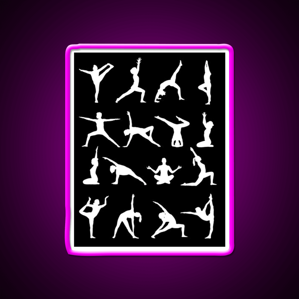 Yoga Poses Yoga Led Neon Sign For Wellness Space Yoga Studio Rgb Color - Shineneon