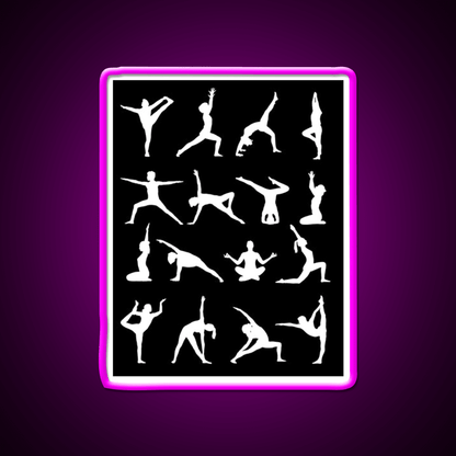 Yoga Poses Yoga Led Neon Sign For Wellness Space Yoga Studio Rgb Color - Shineneon