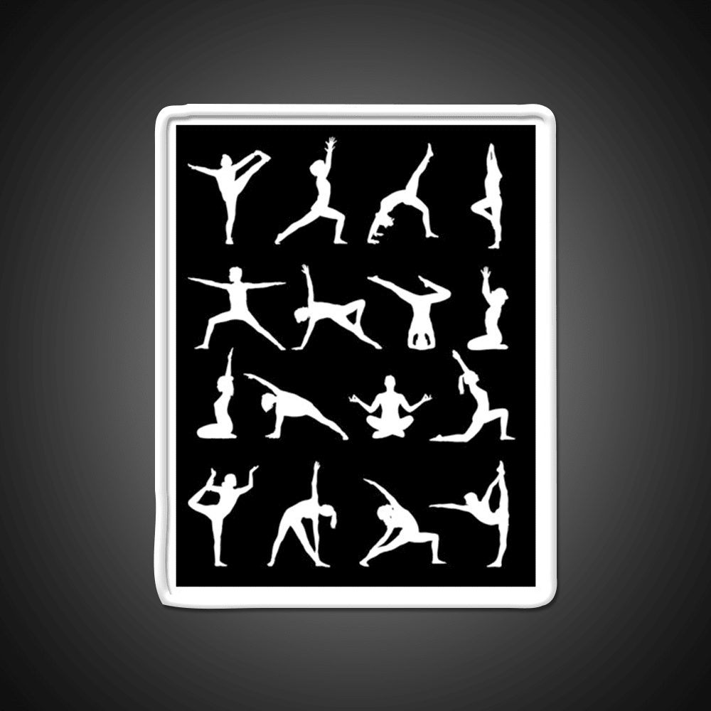 Yoga Poses Yoga Led Neon Sign For Wellness Space Yoga Studio Rgb Color - Shineneon