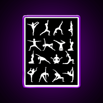 Yoga Poses Yoga Led Neon Sign For Wellness Space Yoga Studio Rgb Color - Shineneon