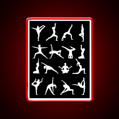 Yoga Poses Yoga Led Neon Sign For Wellness Space Yoga Studio Rgb Color - Shineneon