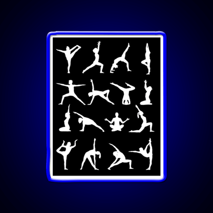 Yoga Poses Yoga Led Neon Sign For Wellness Space Yoga Studio Rgb Color - Shineneon