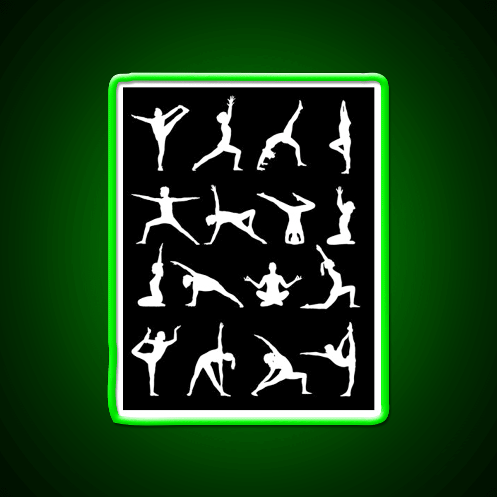 Yoga Poses Yoga Led Neon Sign For Wellness Space Yoga Studio Rgb Color - Shineneon