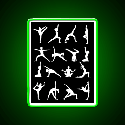 Yoga Poses Yoga Led Neon Sign For Wellness Space Yoga Studio Rgb Color - Shineneon