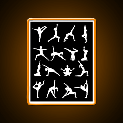 Yoga Poses Yoga Led Neon Sign For Wellness Space Yoga Studio Rgb Color - Shineneon
