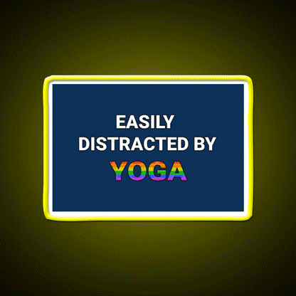 Yoga Pride Yoga Led Neon Sign For Wellness Space Rgb Color - Custom LED neon sign front view